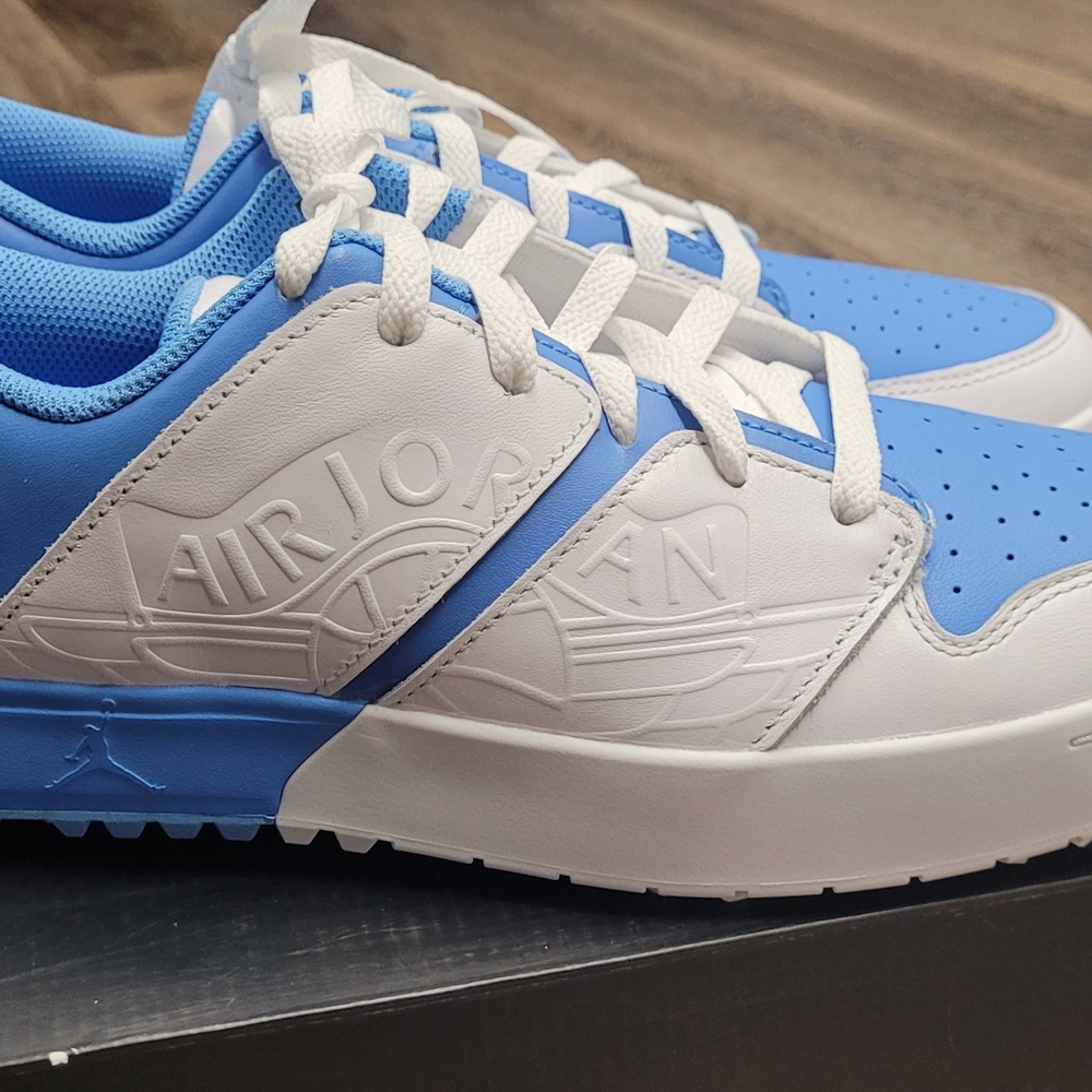 Air Jordan Blue and White Sneakers